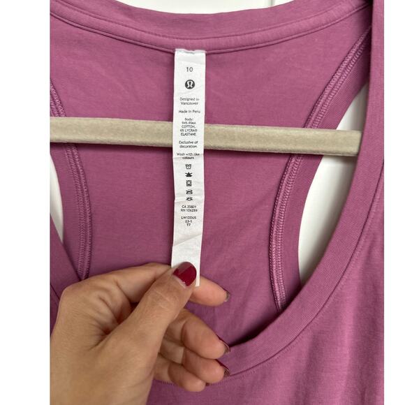 Lululemon Women's Love Tank Top, Vintage Plum (Pink/ Purple) Size 10, Like New - Picture 4 of 6